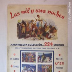 Coleccionismo de carteles: LAS MIL Y UNA NOCHES-EDITORIAL GRAFIDEA-ALBUM DE CROMOS-CARTEL PUBLICIDAD-VER FOTOS-(V-23.166)