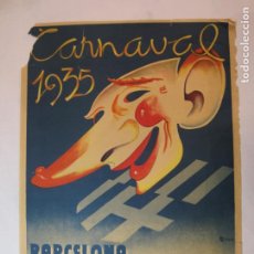 Coleccionismo de carteles: BARCELONA-CARNAVAL 1935-DIB·OLIVA-BALL DISFRESSES-RUA PASSEIG DE GRACIA-CARTEL PUBLICIDAD-(V-23.175)