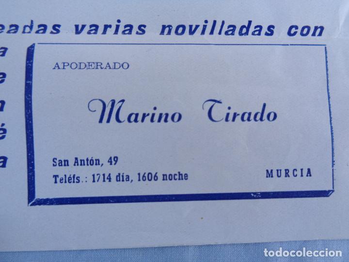 Coleccionismo de carteles: TAUROMAQUIA. CARTEL PROMOCIONAL PEPE CASTILLO. 33 X 41CM. MURCIA - Foto 2 - 304145188
