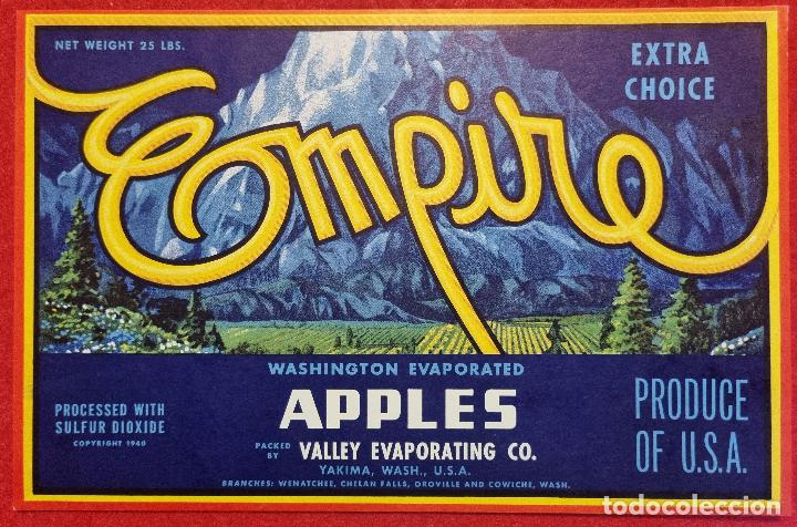 Sammeln von Plakaten: CARTEL ITO ETIQUETA USA MANZANAS AMPPLES EMPIRE YAKIMA ORIGINAL K11