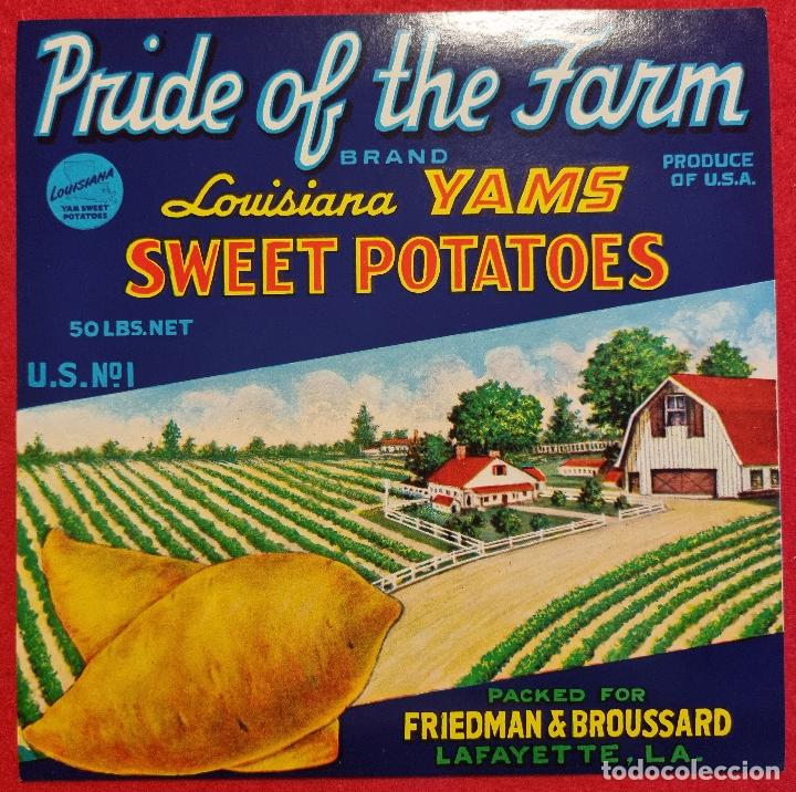 Sammeln von Plakaten: CARTEL ITO ETIQUETA USA PATATAS PRIDE OF THE FARM LAFAYETTE ORIGINAL K11