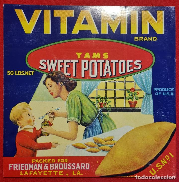 Coleccionismo de carteles: CARTEL ITO ETIQUETA USA PATATAS VITAMIN LAFAYETTE ORIGINAL K11