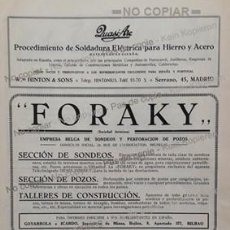 Coleccionismo de carteles: PPIOS. 1900-CARTEL-QUIJANO ACERO HIERRO BUELNA-LUASI SOLDADURA-FORAKY POZO-BILBAO-MOTOR-COMPRESOR. Lote 209044193
