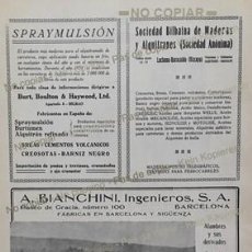 Coleccionismo de carteles: PPIOS. 1900-CARTEL-THEODORE BELL MAQUINARIA BILBAO- GAMBOA Y DOMINGO-ÁNGEL PICO-BIANCHI BARCELONA. Lote 209045370