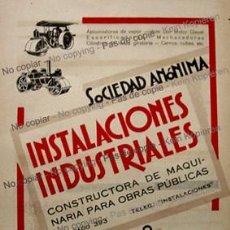 Coleccionismo de carteles: PPIOS 1900-CARTEL LITOGRAFIA INSTALACIONES INDUSTRIALES BILBAO MAQUINA-ALTOS HORNOS-ASFALTO IBERIQUE. Lote 207914917