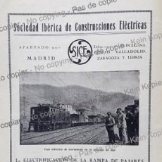 Coleccionismo de carteles: PPIOS. 1900-CARTEL-IBERICA TREN UJO ASTURIAS-ACEROS SAESA BARCELONA FUNDICIÓN-BUCYRUS-SULLIVAN. Lote 209043433