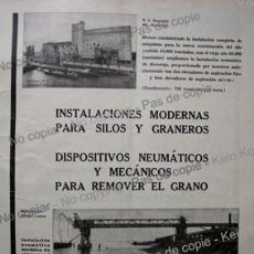 Coleccionismo de carteles: PPIOS 1900-CARTEL-HARTMANN ALEMANIA SILOS GRANEROS MAQUINAS PARA EL GRANO-GRAANSILO ROTTERDAM-LISBOA. Lote 309398327