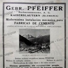 Coleccionismo de carteles: PPIOS. 1900-CARTEL-PFEIFFER ALEMANIA FÁBRICAS-SANCA POSTES-F.K. HETSCH-GELEFA TORNILLOS-DEHNE BOMBAS. Lote 309606418