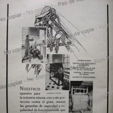 Coleccionismo de carteles: PPIOS. 1900-CARTEL ALLEN WEST MAQUINARIA ELECTRICA-INDUSTRIA MINERA-MINAS-PROTECCIÓN-GRÚA-OBRAS. Lote 310277288