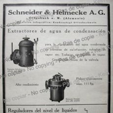 Coleccionismo de carteles: PPIOS 1900-CARTEL-SCHNEIDER & HELMECKE ALEMANIA MÜLLER-BERGH MADRID EXTRACTOR AGUA REGULADOR-MAQUINA. Lote 310427168
