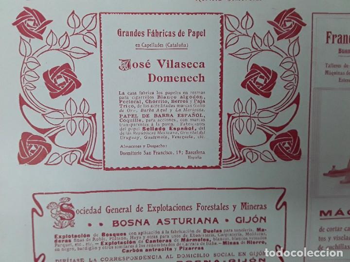 Coleccionismo de carteles: GRANDES FABRICAS DE PAPEL CAPELLADES JOSE VILASECA DOMENECH A&Ntilde;O 1904