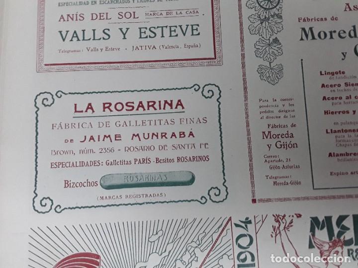 Coleccionismo de carteles: FABRICA DE GALLETITAS FINAS -LA ROSARINA - DE JAIME MUNRABA ROSARIO DE SANTA FE HOJA A&Ntilde;O 1904