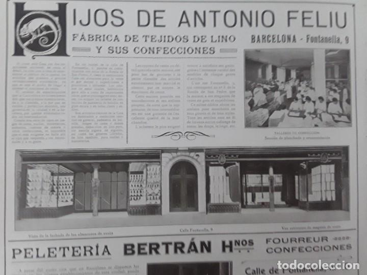 Coleccionismo de carteles: FABRICA TEJIDOS LINO Y SUS CONFECCIONES HIJOS ANTONIO FELIU CL/ FONTANELLA 9 BARCELONA A&Ntilde;O 1917