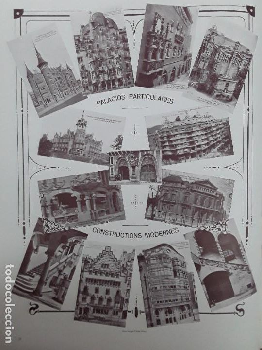 Coleccionismo de carteles: PALACIOS PARTICULARES CONSTRUCCIONES MODERNAS BARCELONA A&Ntilde;O 1917