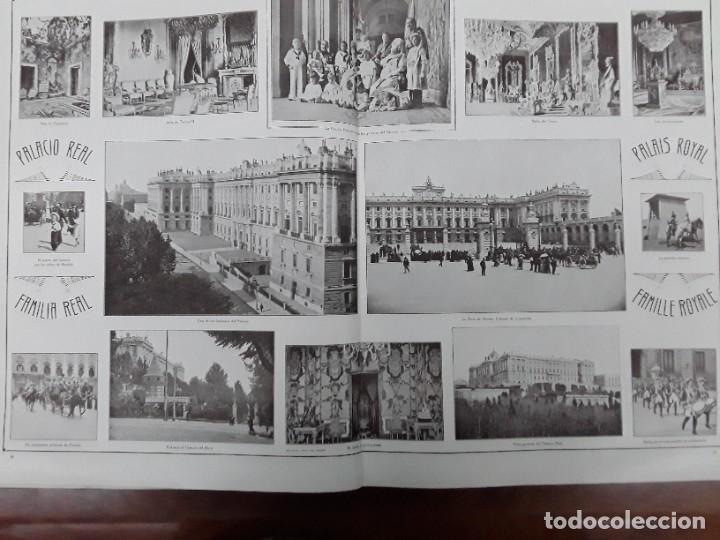 Collezionismo di affissi: EL PALACIO REAL LA FAMILIA REAL MADRID 2 HOJAS A&Ntilde;O 1917