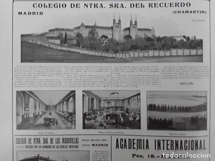 Collezionismo di affissi: COLEGIO NTRA SRA DEL RECUERDO / NTRA SRA DE LAS MARAVILLAS / ACADEMIA INTERNACIONAL MADRID 1917