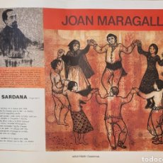 Coleccionismo de carteles: PÓSTER. JOAN MARAGALL. LA SARDANA. EDICIÓ MARTÍN CASANOVAS 1981 39X54 CM