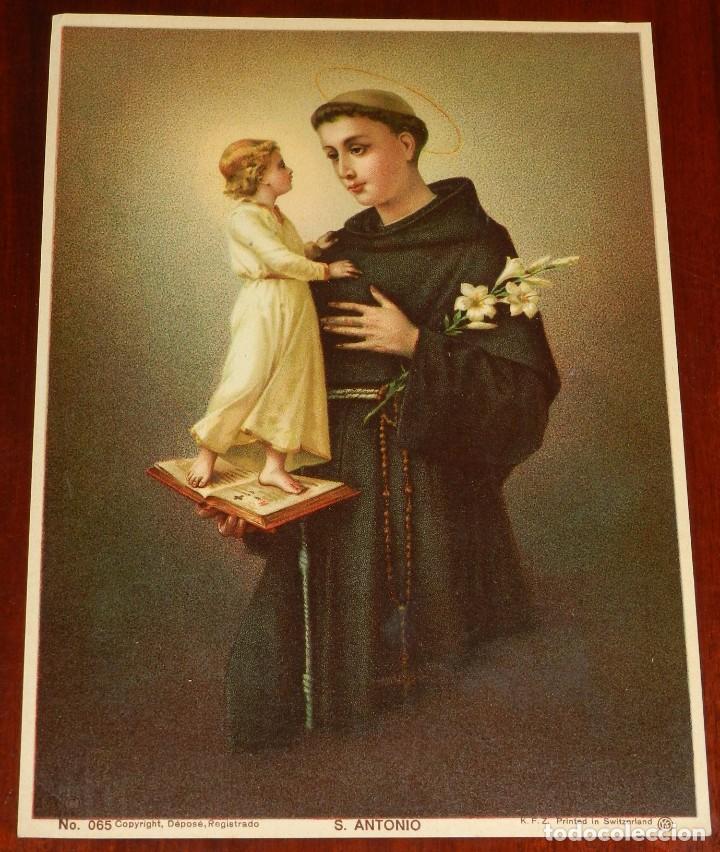 Collectionnisme d'affiches: CARTEL TIPO LITOGRAFIA DE S. ANTONIO, N. 065, IMP. EN SUIZA, MIDE 26,5 X 20 CMS.