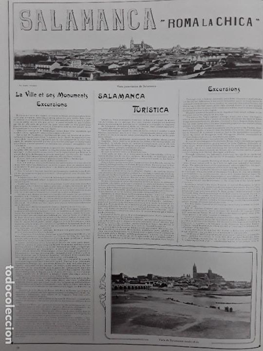 Collectionnisme d'affiches: SALAMANCA -ROMA LA CHICA - CATEDRAL CONVENTOS PALACIOS IGLESIAS MONUMENTOS 5 HOJAS A&Ntilde;O 1917