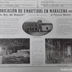 Collezionismo di affissi: FABRICA EMBUTIDOS NUESTRA SEÑORA DEL ROSARIO MARACENA GRANADA FRANCISCO MARTINEZ CAÑAVATE HOJA 1917