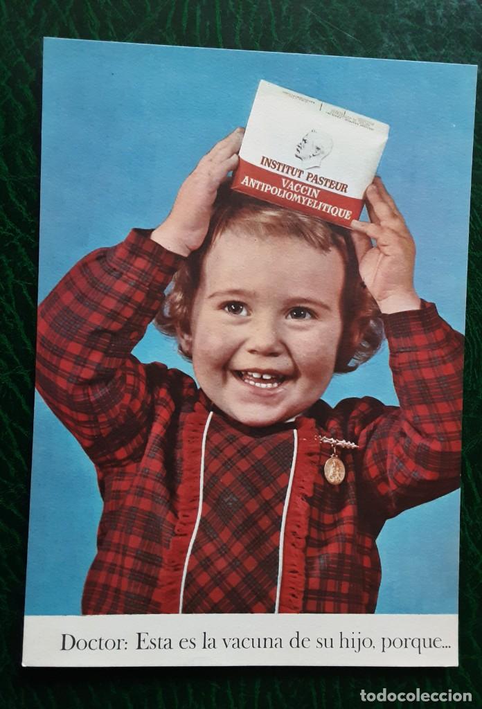 Poster collecting: Cartel PUBLICITARIO A DOS CARAAS, vacuna antipoliomiel&iacute;tica laboratorios Jorba