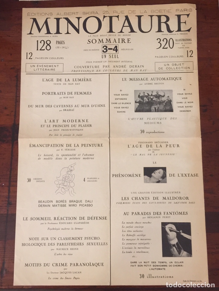 Coleccionismo de carteles: Cartel de la Revista Surrealista Minotaure 1933