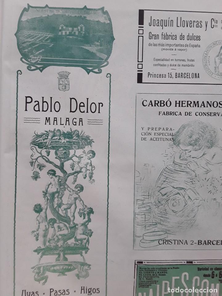 Colecionismo de cartazes: PABLO DELOR MALAGA UVAS PASAS HIGOS FRUTOS ANDALUCIA EXPORTADOR HOJA PUBLICIDAD A&Ntilde;O 1907
