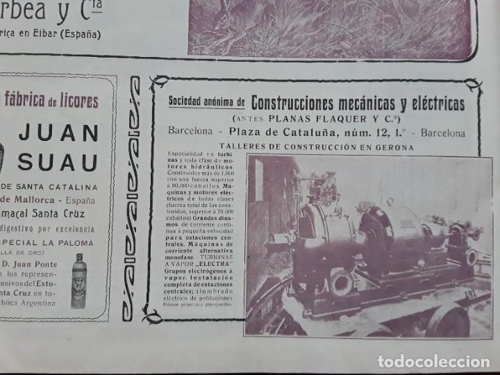 Collezionismo di affissi: S.A.DE CONSTRUCCIONES MECANICAS ELECTRICAS ANTES PLANAS ,FLAQUER Y C&ordf; BARCELONA TURBINAS HOJA 1909