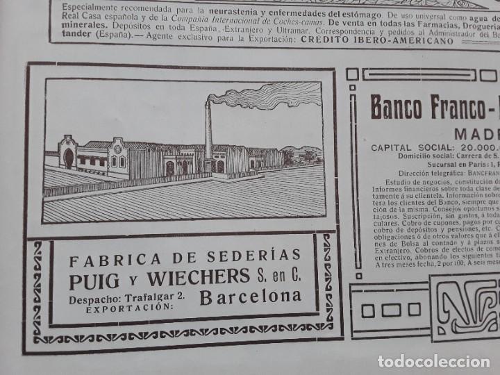 Colecionismo de cartazes: FABRICA DE SEDERIAS PUIG Y WIECHERS BARCELONA HOJA A&Ntilde;O 1907