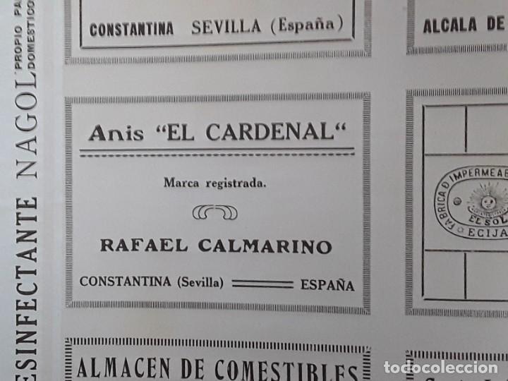 Coleccionismo de carteles: ANIS EL CARDENAL RAFAEL CALMARINO CONSTANTINA / FABRICA IMPERMEABLES ANTONIO FLORES RODRIGUEZ ECIJA