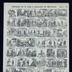 Coleccionismo de carteles: HISTORIA DE LA VIDA Y ASTUCIAS DE BERTOLDO - AUCA NUM. 21 - 32X43CM.. Lote 324927503