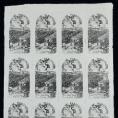 Coleccionismo de carteles: PUDA DE FRANCOLÍ - 31X43CM. PLANCHA PARA RECORTAR Y PEGAR SEGURAMENTE, 1900'S.. Lote 324928083