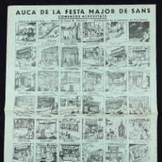Coleccionismo de carteles: - ANY 1949 - AUCA DE LA FESTA MAJOR DE SANS - 44X64CM.. Lote 324928268