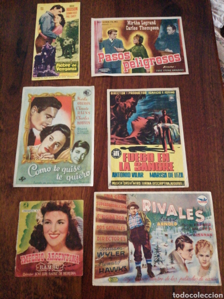 Coleccionismo de carteles: 6 Programas de cine de mano, originales. - Foto 1
