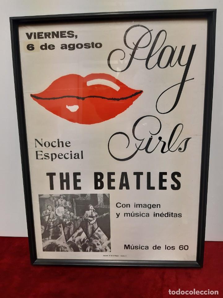 Coleccionismo de carteles: THE BEATLES/ CARTEL DISCOTECA PLAY GIRLS SITGES A&Ntilde;OS 70-80 MED.: 46X34 CMS. (GBM)