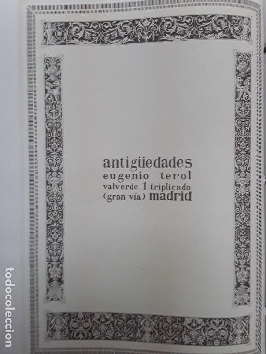 Collezionismo di affissi: ANTIGUEDADES EUGENIO TEROL VALVERDE 1 TRIPLICADO GRAN VIA MADRID HOJA A&Ntilde;O 1926