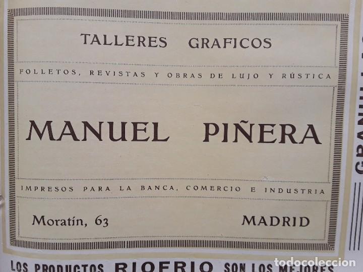 Coleccionismo de carteles: TALLERES GRAFICOS MANUEL PI&Ntilde;ERA / VICTOR SEREX MAQUINARIA Y TALLERES S.A MADRID HOJA A&Ntilde;O 1926