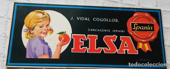 Colecionismo de cartazes: ANTIGUA PUBLICIDAD / OLD ADVERT: NARANJAS ELSA J. VIDAL COGOLLOS CARCAGENTE VALENCIA
