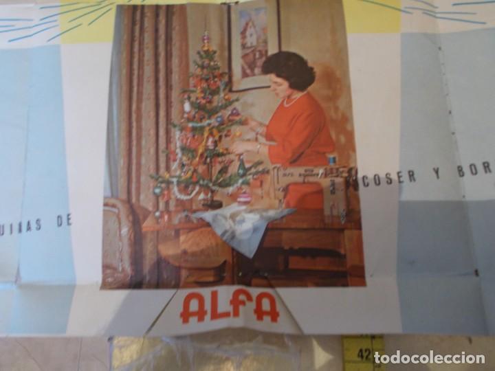 Coleccionismo de carteles: CARTEL ALFA MAQUINAS DE COSER Y BORDAR A&Ntilde;OS 60