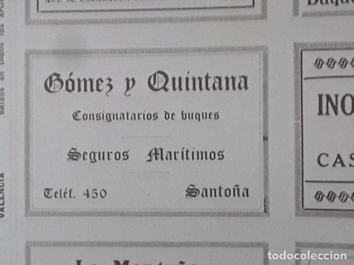 Coleccionismo de carteles: GONZALO BORGE / GOMEZ Y QUINTANA CONSIGNATARIOS BUQUES SANTO&Ntilde;A INOCENCIO LLAMA CASTRO URDIALES 1926