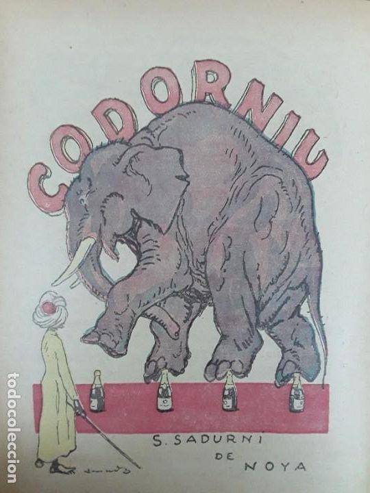 Coleccionismo de carteles: CODORNIU EXTRA EXTRA RAVENTOS SAN SADURNI DE NOYA SANT SADURNI D'ANOIA HOJA A&Ntilde;O1924