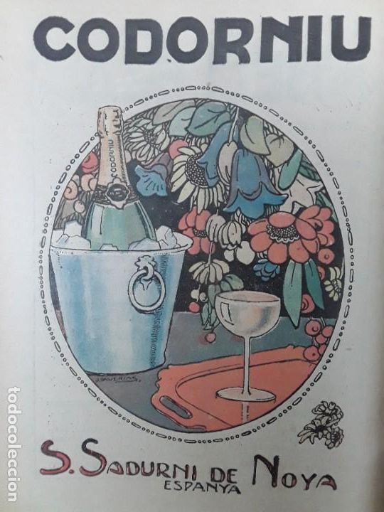 Coleccionismo de carteles: CODORNIU SAN SADURNI DE NOYA SANT SADURNI D'A&Ntilde;OIA EXTRA EXTRA RAVENTOS HOJA A&Ntilde;O 1925
