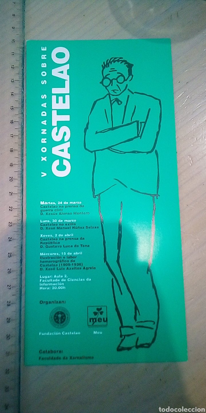 Coleccionismo de carteles: TARJETA FUNDACI&Oacute;N CASTELAO USC MEU FACULTAD XORNALISMO 1996 UNIVERSIDAD SINDICATO ESTUDIANTES