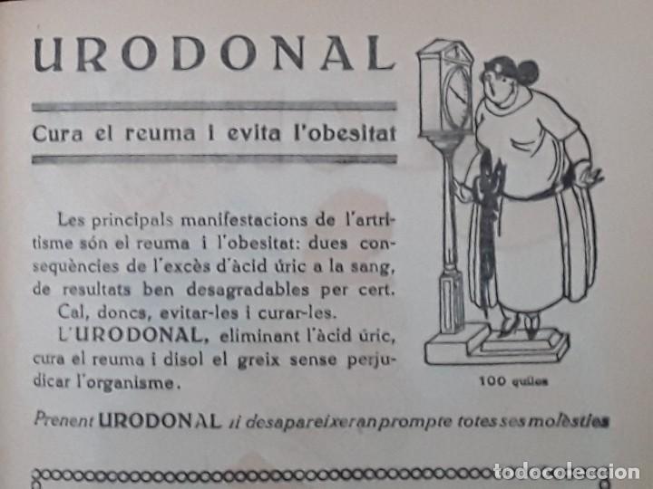 Poster collecting: URODONAL CURA REUMA Y EVITA OBESIDAD MEDICAMENTO HOJA A&Ntilde;O 1926