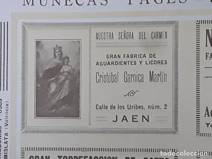 Poster collecting: FABRICA LICORES NUESTRA SE&Ntilde;ORA DEL CARMEN CRISTOBAL GARNICA MARTIN / RAMON RUIZ LOPEZ JAEN A&Ntilde;O 1926