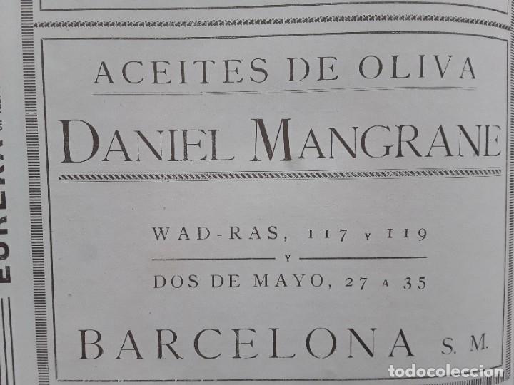 Colecionismo de cartazes: ACEITES DE OLIVA DANIEL MANGRANE BARCELONA CL/ WAD-RAS 117-119 Y DOS DE MAYO 27-35 HOJA A&Ntilde;O 1926