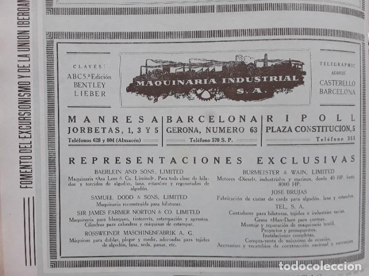 Poster collecting: MAQUINARIA INDUSTRIAL S.A MANRESA RIPOLL BARCELONA HOJA A&Ntilde;O 1926