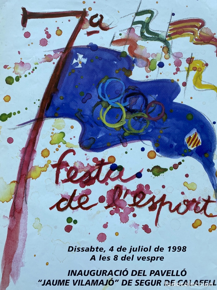Coleccionismo de carteles: CARTEL FESTA DE L&rsquo;ESPORT. SEGUR DE CALAFELL. 1998