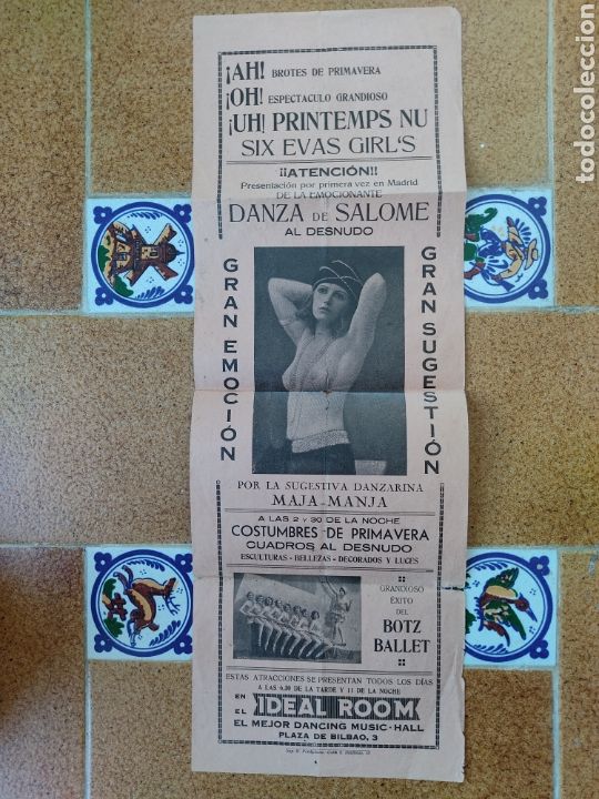 Poster collecting: cartel anuncio Danza de Salom&eacute; al desnudonl Maja Manja