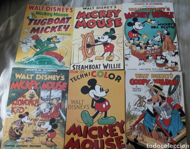 Coleccionismo de carteles: LOTE POSTALES MICKEY MOUSE REPRODUCCI&Oacute;N A&Ntilde;OS 30